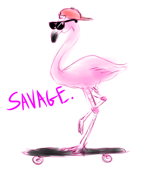 jen-iii:xekstrin replied to your post:I need to go draw goddamn…pls draw a flamingoGimmie two secs hold up  Radical.