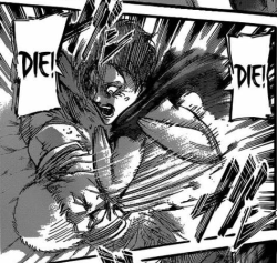 fuyumiyanagi:  THS IS MY FAVORITE MANGA PAGE BECAUSE EREN LOOKS LIKE HE HAS CHICKEN WINGS 