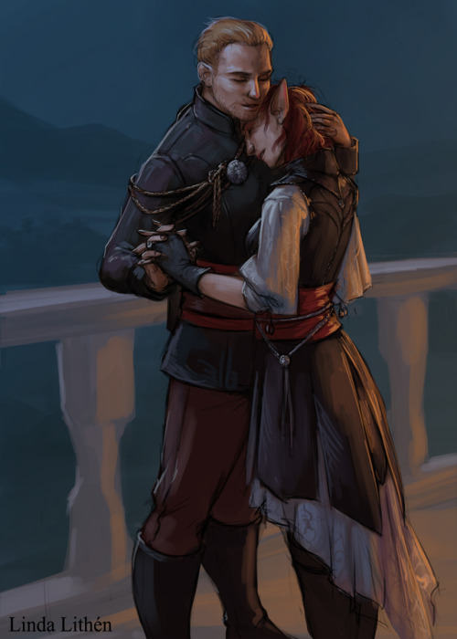 Some Cullen/Lavellan fluff for this week’s Patreon sketchpoll prompt!I adore the scene at the end of