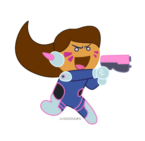 Dva in the style of Cookie Run (my current obsession)