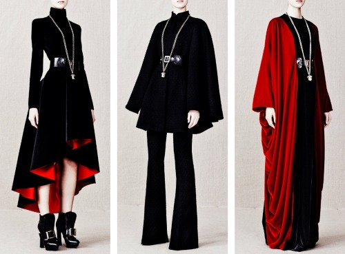 la-pitonisa-tropical:  themiseducationofb: People will stare. Make it worth their while → Alexander McQueen | Pre-Fall ‘13   Middle row tho… 1st: to your wedding — 2nd: to your funeral — 3rd: to your initiation ritual — I’ll be presiding