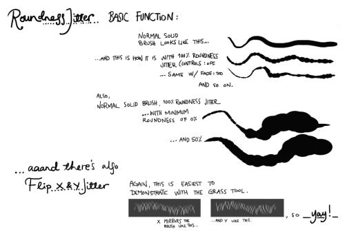 sdalla:  Wheew. Enjoy! —- FUN WITH PHOTOSHOP BRUSH SETTINGS is a set of tutorials I’m making, because I realized there’s a lot I don’t know about brush settings :D. I’ve learned so much so far, I hope you guys find them useful as well! Making