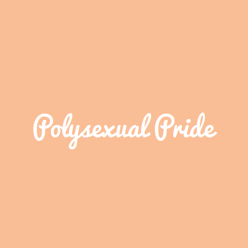 nonbinarypastels:[Image Description: An orange color block with text that reads “Polysexual