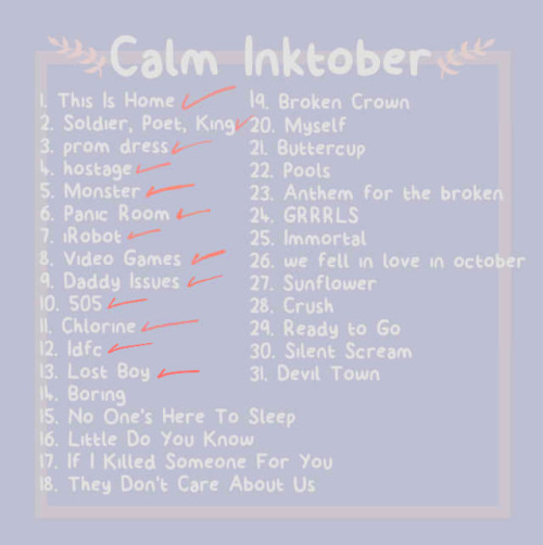 Calm Inktober