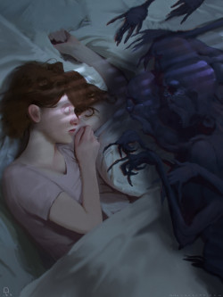 creaturesfromdreams:    Sleep Paralysis by  Alex Konstad    