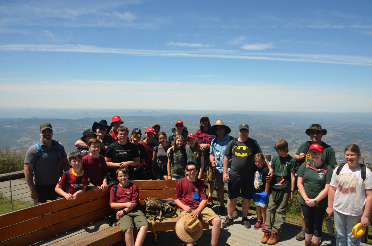 The troop went camping on Palomar mountain over the weekend and hiked 6 miles. Good job people!