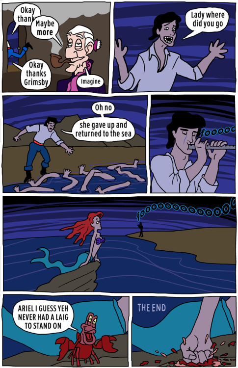 shinkoukei:  neilcicierega:  ARIEL NEEDS LEGS I was gonna make Emmy draw this but she said no so I drew it myself. I’ve never drawn a comic before! edit: WATCH IN MOTION COMIC FORM  my fave