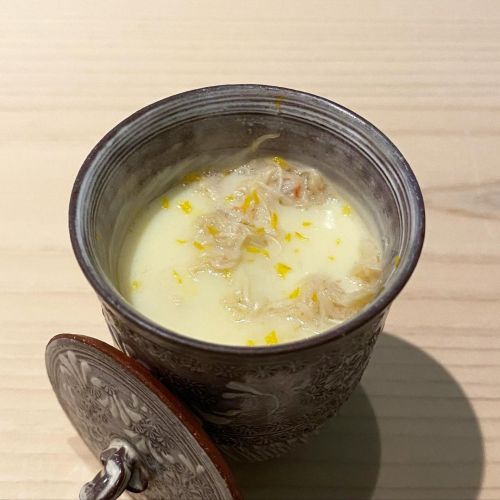 Kegani chawanmushi (Hairy Crab Savory Egg Custard)  • 311ONZ by LDH kitchen, Tokyo JAPAN •