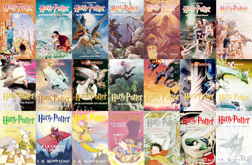 mydraco:  different Harry Potter book covers around the world 