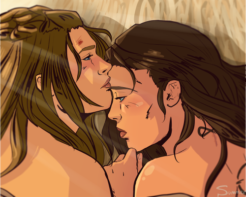 summerfelldraws: Neither of us could speak, but we both knew. (i drew this last month but only had l