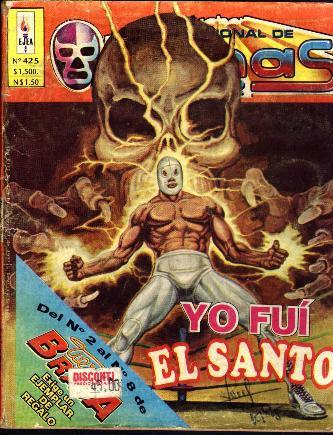superheroesincolor:    El Santo (The Saint)   Rodolfo Guzmán Huerta (1917 – 1984), more widely known as El Santo (The Saint), was a Mexican Luchador enmascarado (Spanish for masked professional wrestler), film actor, and folk icon.  El Santo, along