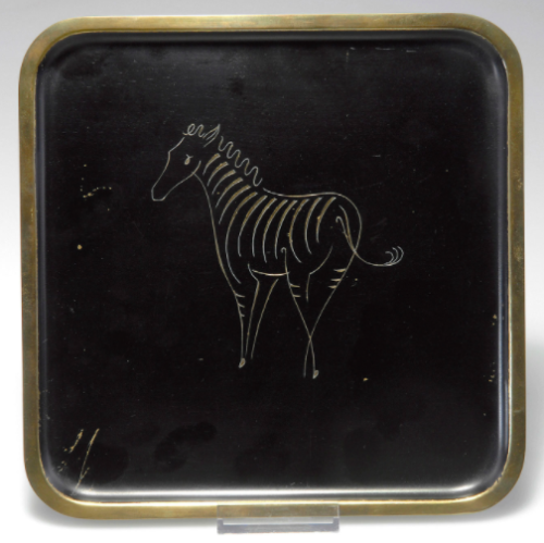 ein-bleistift-und-radiergummi:Karl Hagenauer ‘Zebra’ Tablett, ca.1953.