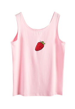 zhengjiawen:  strawberry tank + shorts // bh 