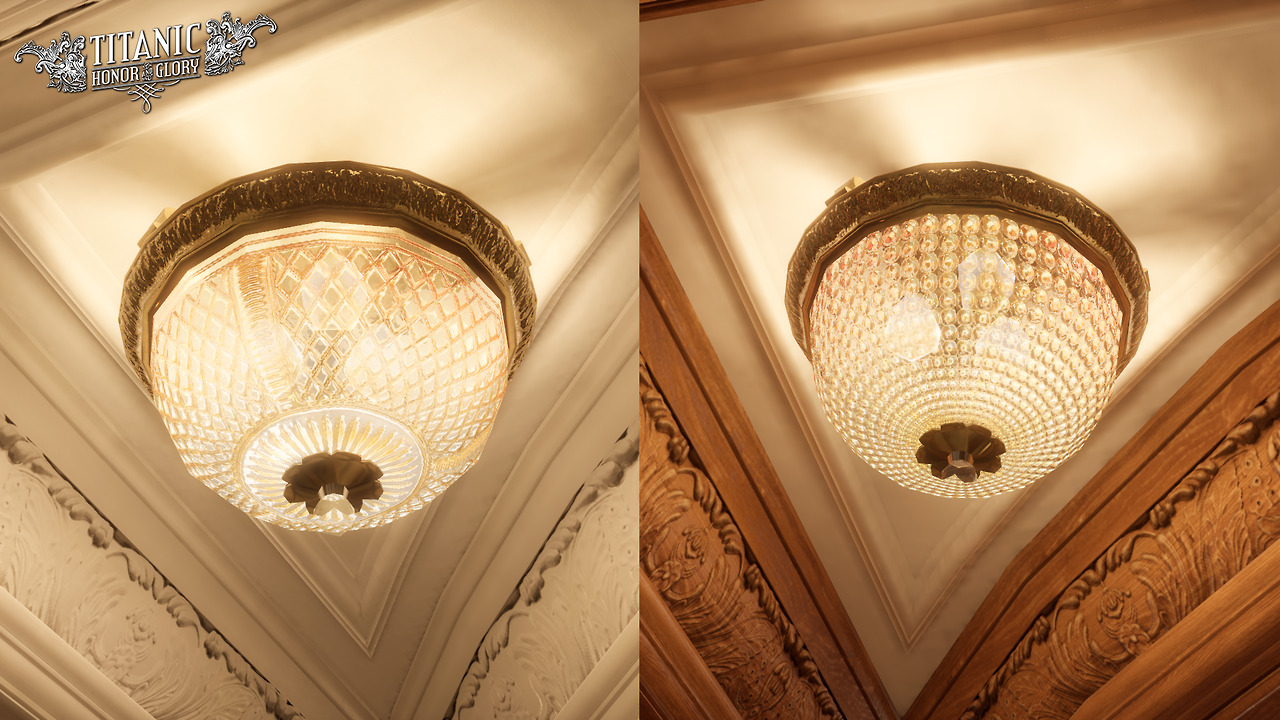 magnificenttitanic:    Titanic: Honor and Glory - Demo 3 - Light Fixtures Titanic