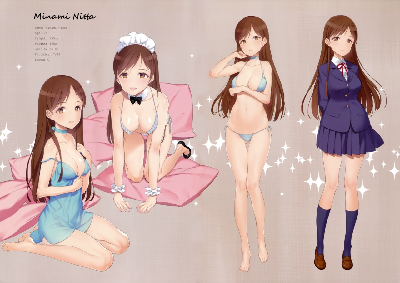 oyari ashito the idolm@ster the idolm@ster cinderella girls nitta minami bikini breast