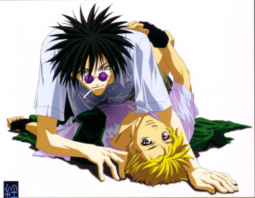 retrolizard:  If we could just take a moment and appreciate that Get Backers had the absolute gayest official art of any series that canonically contains no gay whatsoever 
