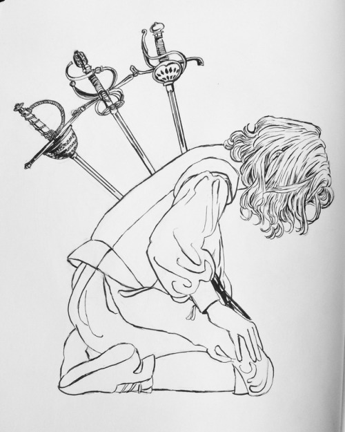 stripedroseandsketchpads:Slings and Arrows (I know they’re swords don’t look at me)Hey guys! Today&r