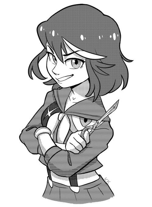 kellyykao:  I was looking through my old art from last year and it made me want to do a little redraw comparison! Here’s the similar Ryuko that I drew in Dec 2014 The past year I feel like I improved on gestures and figured out a little better of what