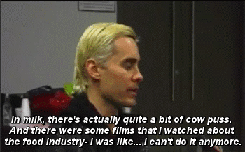 lovepeaceveganfreedom:  the-shadow-of-mother-nature: Jared Leto on veganism  Love