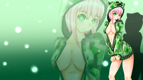 Minecraft anime creeper girl naked