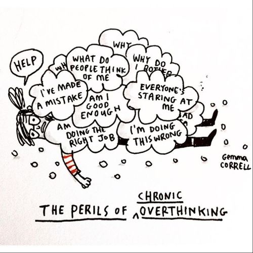 curvywordy: It me… Pic by the hugely talented @gemmacorrell #overthinking #anxiety