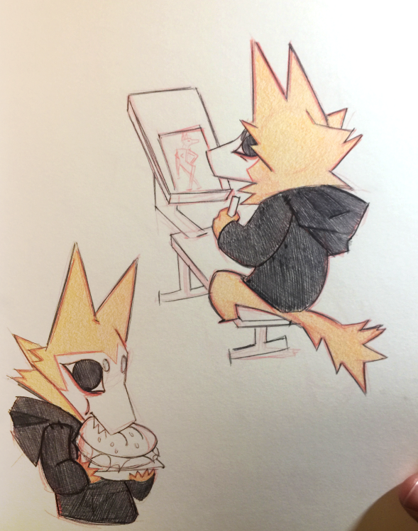 dusty-demon:  I decided to sketch some of my regular activities from the last couple