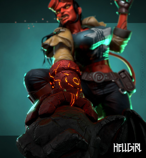 HellGirl- by Thanos Bompotas“Based on the amazing concept of Jomaro Kindred and the idea was to go f