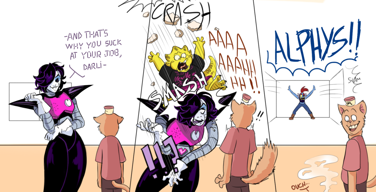 rabiscosetal:  - Ahh, t-thanks for catching me, Mettaton…