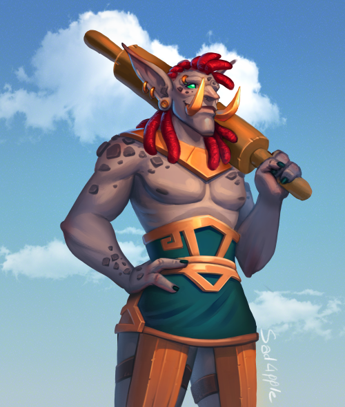 sad4ppleart:practice piece for heartstone-like rendering using my BOIE kidibai