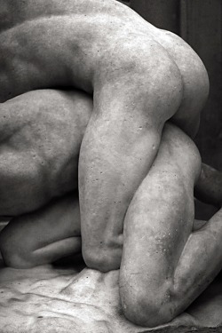 givemesomesoma:   Philippe Magnier Wrestlers (detail) 1684–1688 Musée du Louvre, Paris Copy of the “Uffizi wrestlers”, stored in the Galleria degli Uffizi in Florence, Italy 