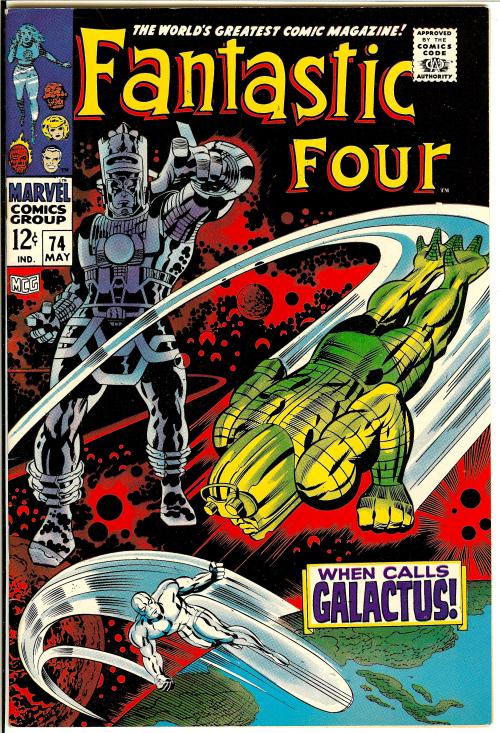 Fantastic Four # 74 , May 1968 , Marvel ComicsOn the cover : Silver Surfer ; Galactus ; the Punisher