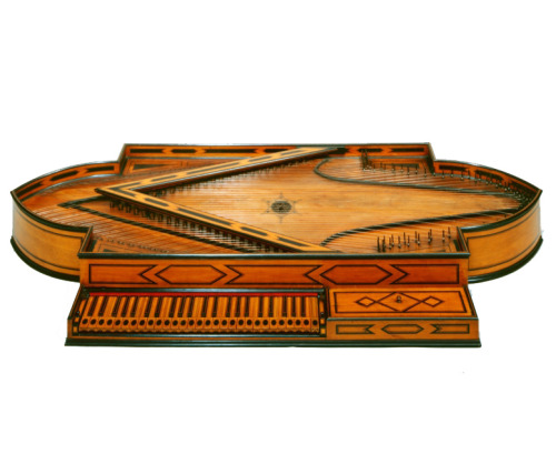 Bartolomeo Cristofori, Spinet, 1693. Cypress wood and ebony. Italy. Museum of Musical Instruments, U