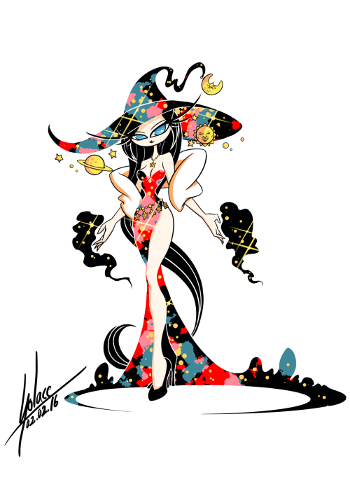 centersolace: Galaxy space witch. She tall.