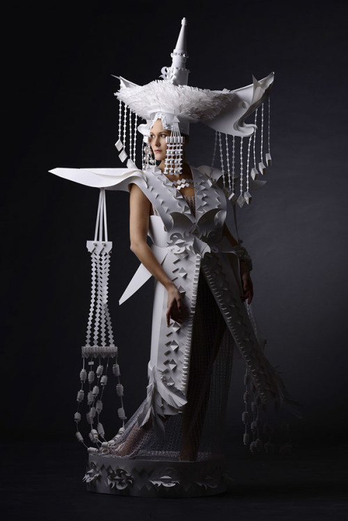 Mongolian fashions executed in paper by Asya Kozina (click to enlarge)