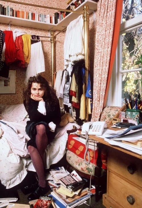 vintagesalt: Helena Bonham Carter at home c. 1980s
