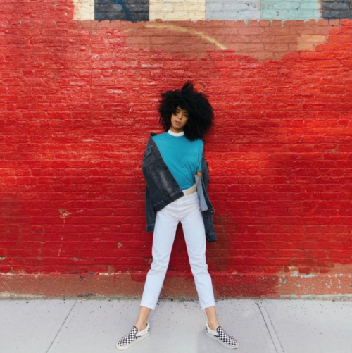 Checkerboard Slip-Ons at their finest.Briana King photographed by @antbluejr