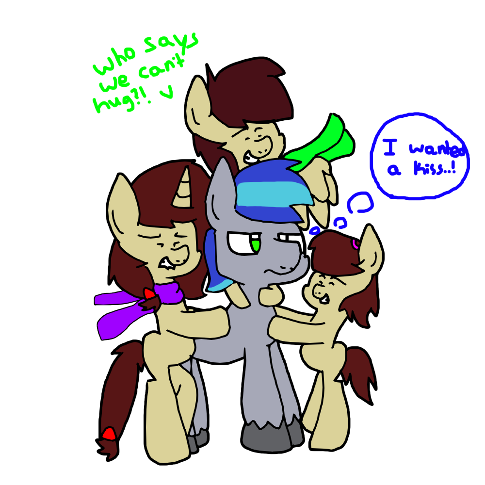 lilyandinternet:  It’s not always kisses!  Oh my god that is adorable. XD Poor