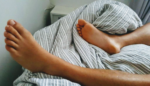 Best thing after a big night, waking up next to your mates big smelly feet.. my mates feet.