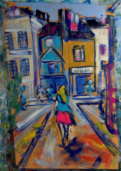 peintre-stephane:walking in the streets .. translated from  a friend ( not there ) 