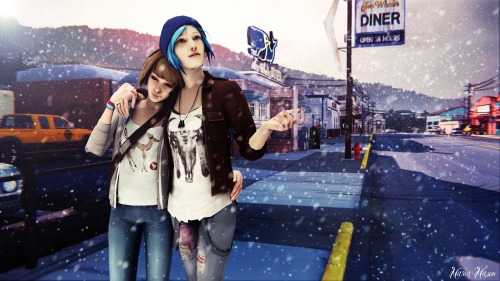 maria-mason:Life is Strange - Max &amp; Chloe - Snow in SummerLiS © Square Enix &amp; Dontnod Ent.