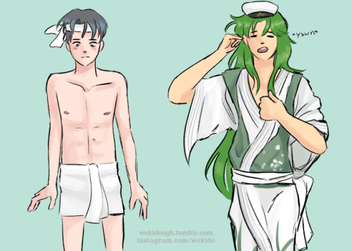 If Nagashi Somen and Bamboo Rice switched outfits for a day&hellip; 