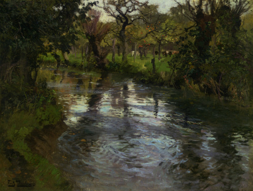 Woodland Scene with a River, Frits Thaulow (1847-1906)