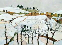 catmota:  Snow: Near Urbino II  (c.1962) Tessa Beaver