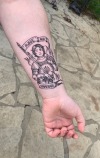 blackmoldmp3:blackmoldmp3:heres my joan of arc/famous last words tattoo!!!! done by @/ek.tattoos (follow them on instagram!!)ive wanted this for like 11 years lmaomore pics now that my skin isn’t like glowing red lol