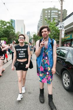 allthecanadianpolitics: Toronto’s Trans March; June 25th, 2017. See the rest of the photos here. Credit for photos goes to Dailyxtra. 