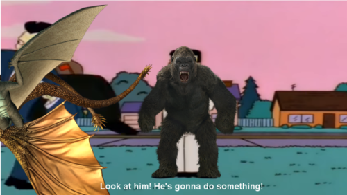 rustybottlecap:The fight against Kong is getting its own movie so you KNOW he’s gonna do SOMET