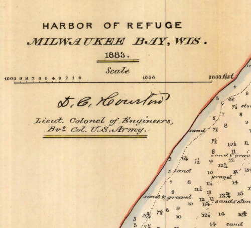 Academic Adventures  This map, Harbor of Refuge, Milwaukee Bay, Wis., from 1883, is featur