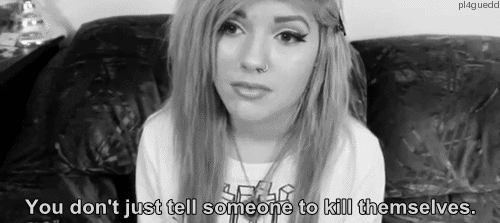 lets-get-drunk-and-stonned:  PLEASE READ! DON’T IGNORE! It is sad and sick how people just sit behind their screens and scream abuse at people. I know many people who are either dead or struggling to stay alive thanks to nasty people hiding on anon.