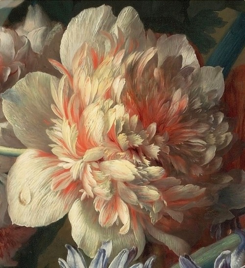 keirabisexual: Bouquet of Flowers in a Terracotta Vase (detail) 1722. Jan van Huysum (Dutch, 1682 - 