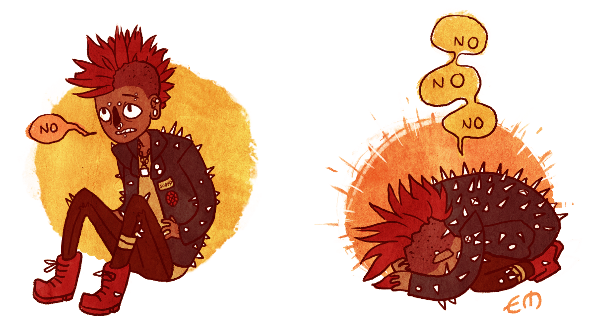 nnscribble:  elisdraws:  a hedgehog  so cute!!! 